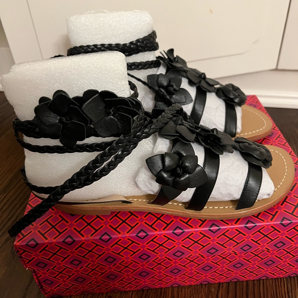 Tory Burch Blossom Lace Up Gladiator Sandal